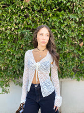 Cardigan velato con cuciture in vellutino 14212